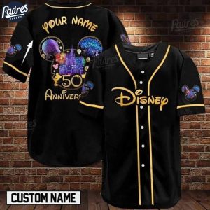 Custom 50th Anniversary Disney Baseball Jersey Style 1
