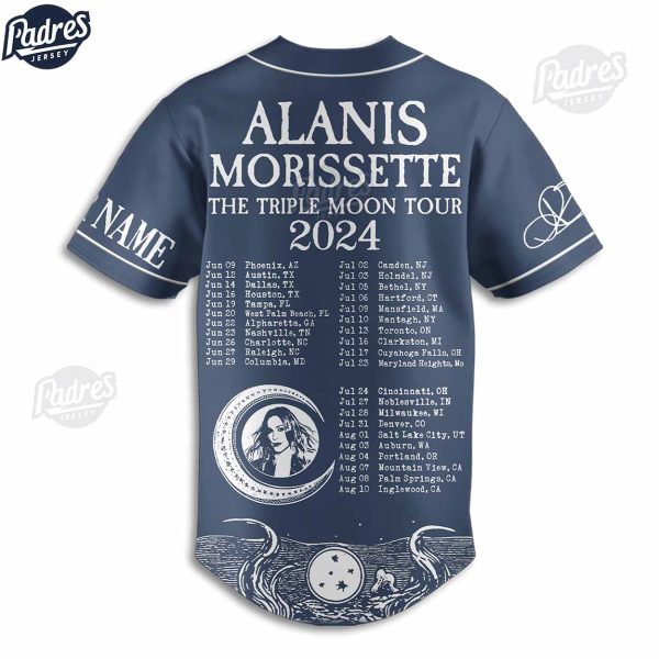 Custom Alanis Morissette Tour 2024 Baseball Jersey 3