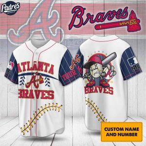 Custom Atlanta Braves Baseball MLB Baseball Jersey 1