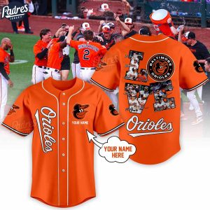 Custom Baltimore Orioles Love Team Orange Baseball Jersey 1