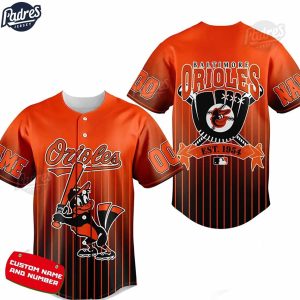 Custom Baltimore Orioles Orange Baseball Jersey 1