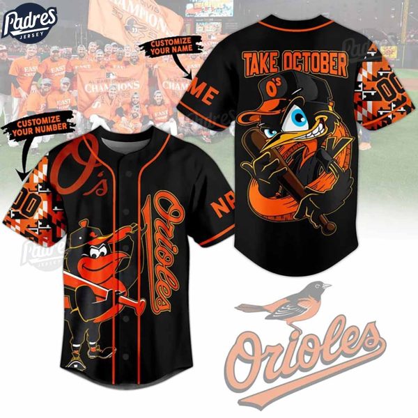 Custom Baltimore Orioles Take October Baseball Jersey 1