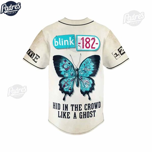 Custom Blink 182 Butterfly Baseball Jersey Style 3