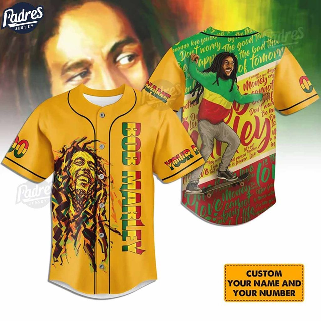 Custom Bob Marley Baseball Jersey