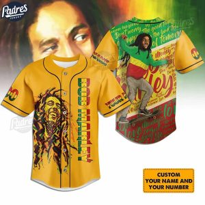 Custom Bob Marley Baseball Jersey 1