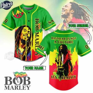 Custom Bob Marley Rastafari Is Not A Culture It's A Reality Baseball Jersey