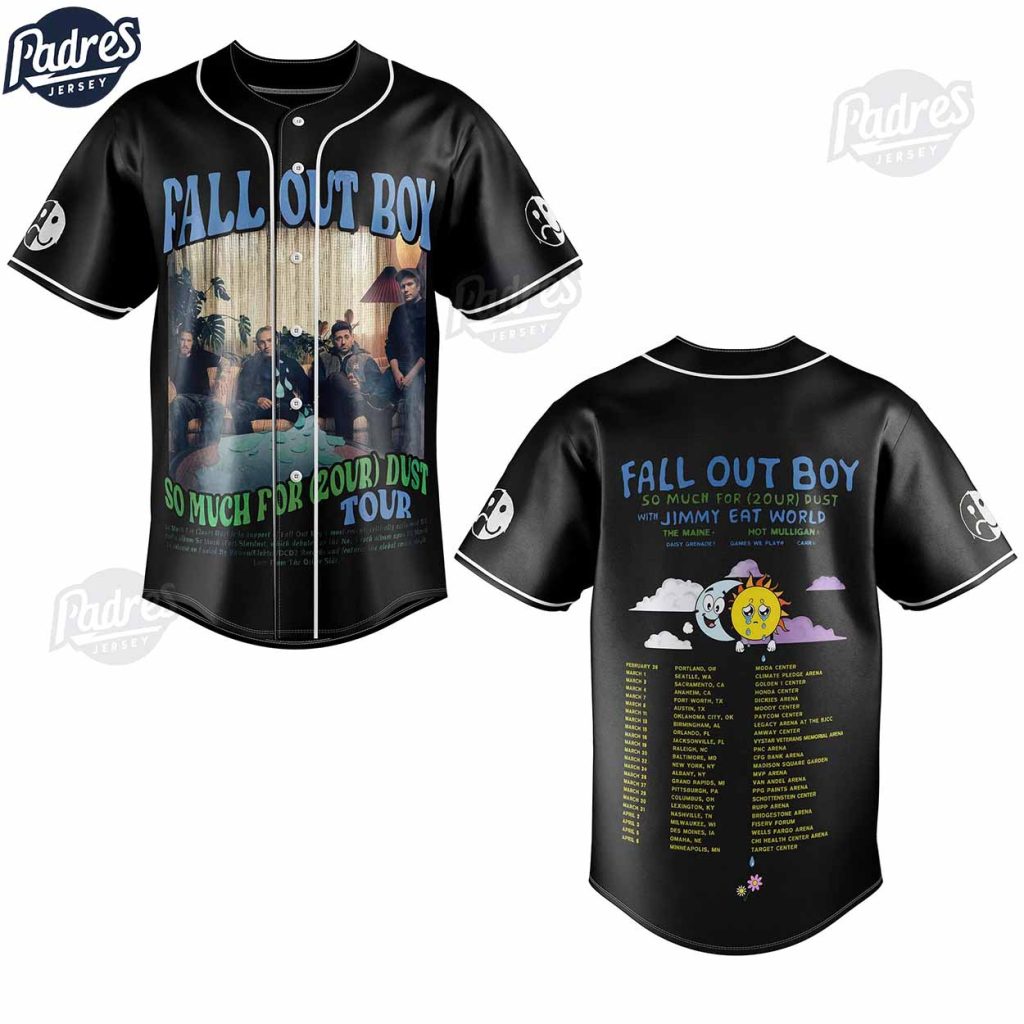 Custom Fall Out Boy 2024 Tour Baseball Jersey