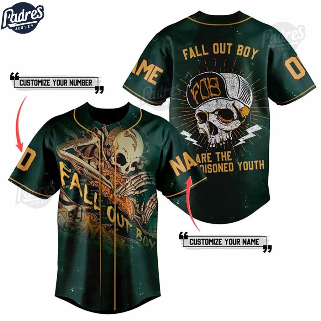 Custom Fall Out Boy We Are The Poisoned Youth Baseball Jersey