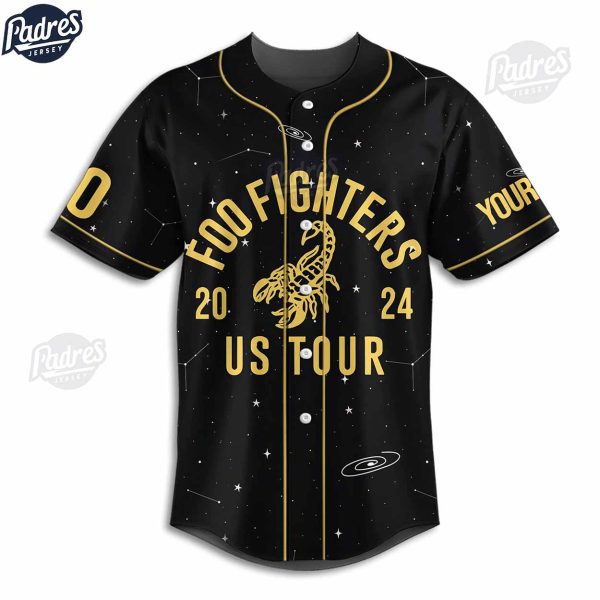 Custom Foo Fighters US Tour 2024 Baseball Jersey 2