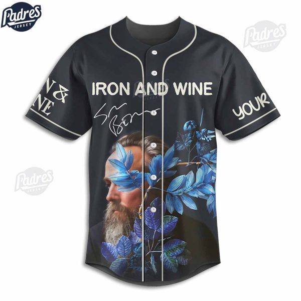 Custom Iron And Wine Light Verse 2024 Baseball Jersey 2