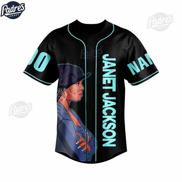 Custom Janet Jackson Together Again Baseball Jersey 2