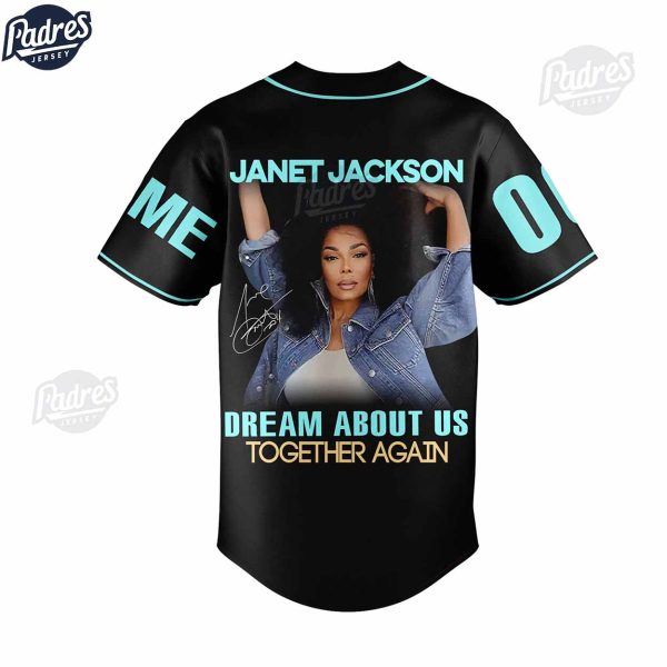 Custom Janet Jackson Together Again Baseball Jersey 3