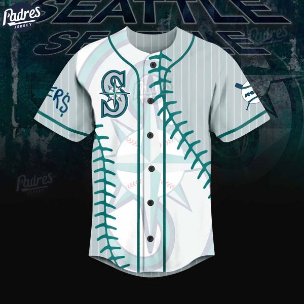 Custom Logo Seattle Mariners Baseball Jersey 2