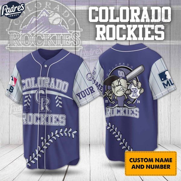 Custom MLB Baseball Colorado Rockies Baseball Jersey 1
