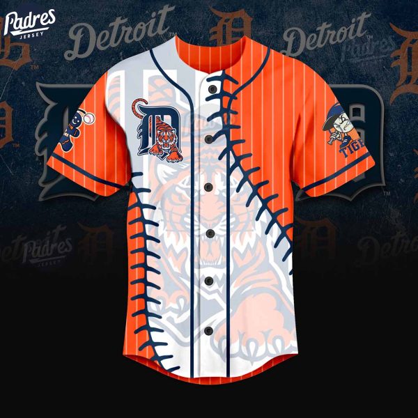 Custom MLB Detroit Tigers Orange Baseball Jersey 2