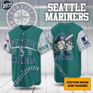 Custom MLB Seattle Mariners Baseball Jersey Style 1