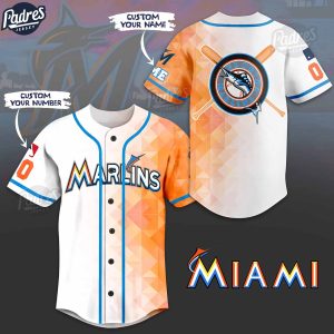 Custom Miami Marlins MLB Baseball Jersey 1