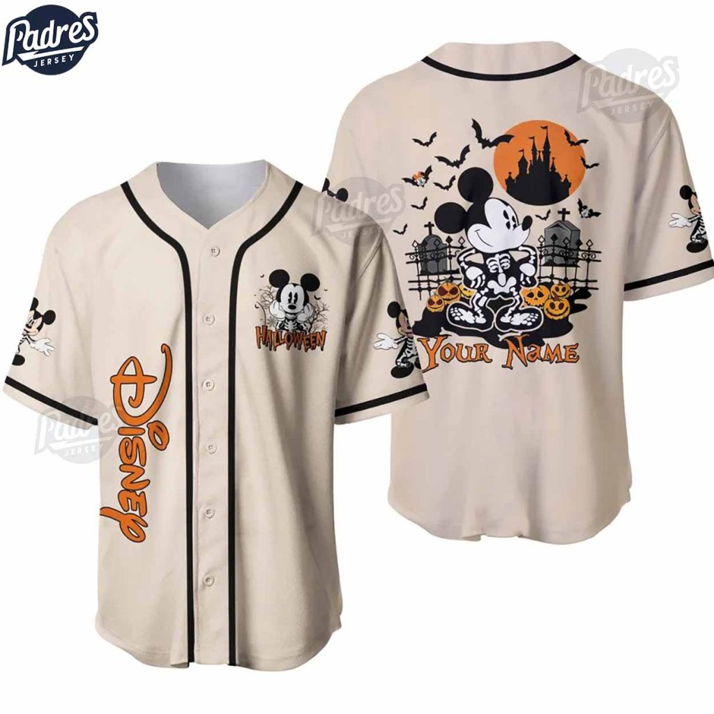 Custom Mickey Mouse Halloween Baseball Jersey Style