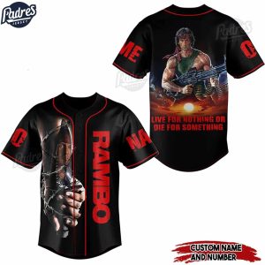 Custom Movie First Blood John Rambo Baseball Jersey 1