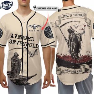 Custom Music Avenged Sevenfold Facing The Wind Baseball Jersey Style 1