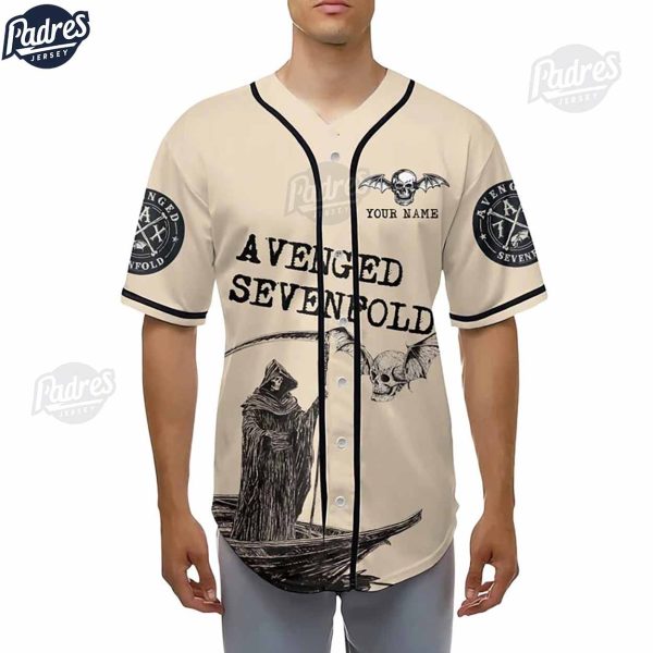 Custom Music Avenged Sevenfold Facing The Wind Baseball Jersey Style 3