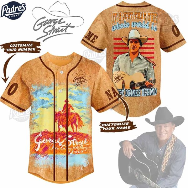 Custom Music George Strait Baseball Jersey Style 1