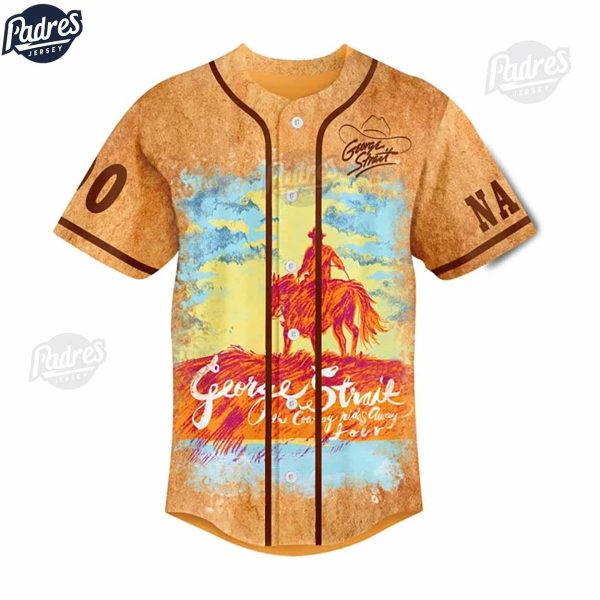 Custom Music George Strait Baseball Jersey Style 3