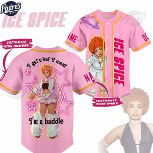 Custom Music Ice Spice Baseball Jersey 1