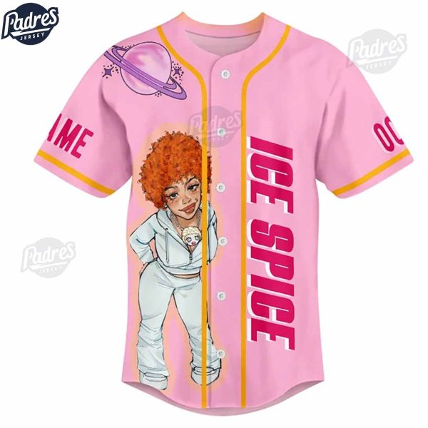 Custom Music Ice Spice Baseball Jersey 2