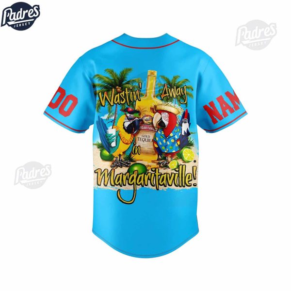 Custom Music Jimmy Buffett Blue Baseball Jersey 2