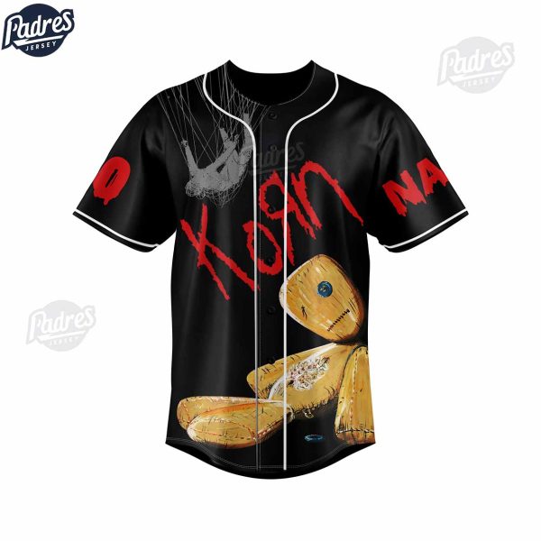 Custom Music Korn Black Baseball Jersey 2