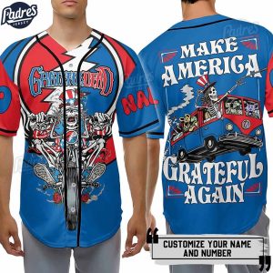 Custom Music Make America Grateful Again Baseball Jersey Style 1