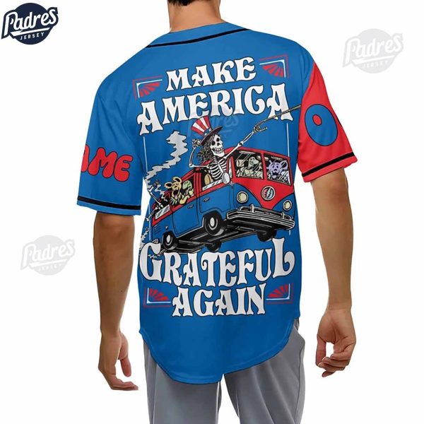 Custom Music Make America Grateful Again Baseball Jersey Style 3
