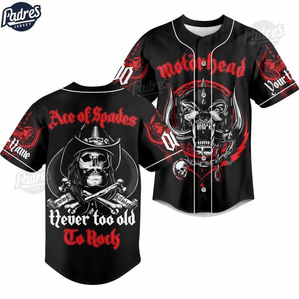 Custom Music Motorhead Rock Band Baseball Jersey style 1