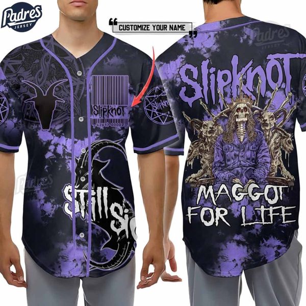 Custom Music Slipknot Pulse Of The Maggots Baseball Jersey style 1