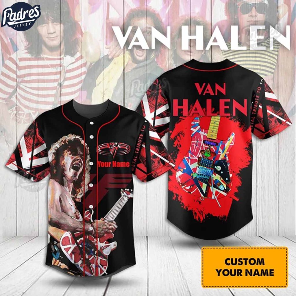 Custom Music Van Halen Baseball Jersey Style