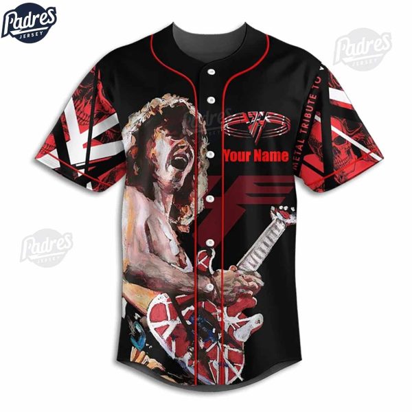 Custom Music Van Halen Baseball Jersey Style 2