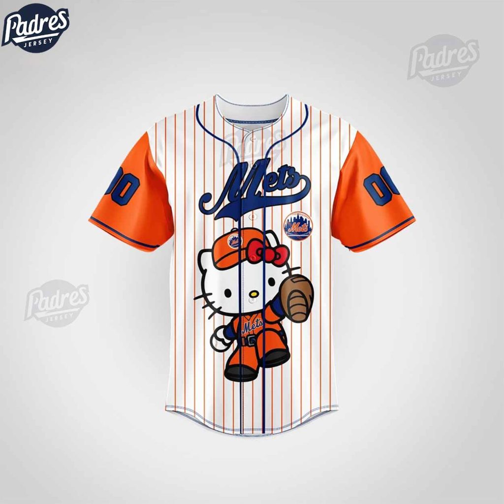 Custom New York Mets Hello Kitty Baseball Jersey