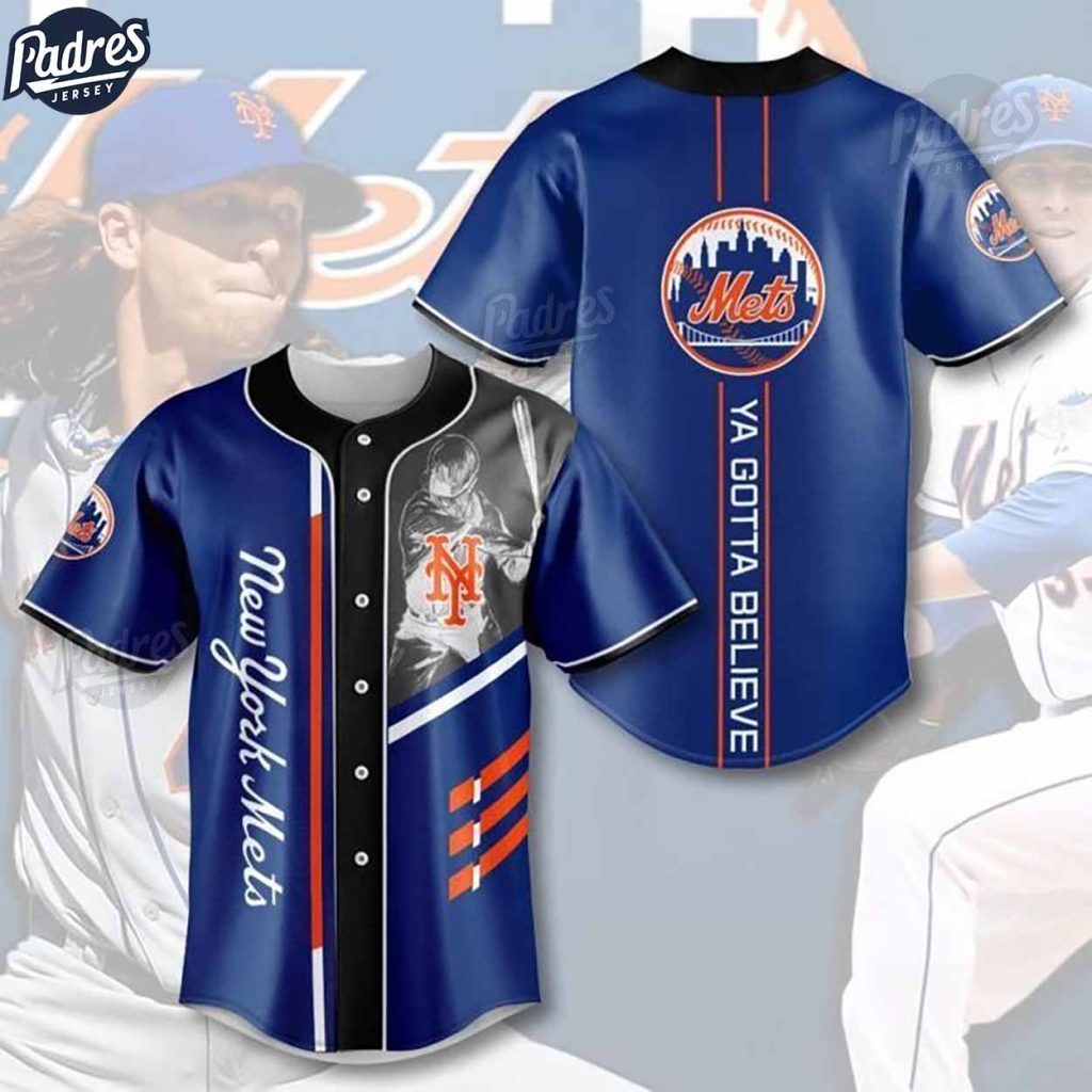 Custom New York Mets Logo Baseball Jersey