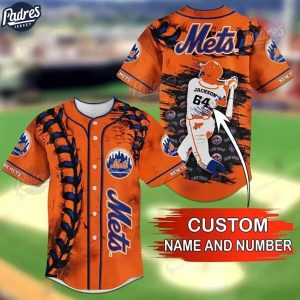 Custom New York Mets Skeleton Baseball Jersey Shirt 1