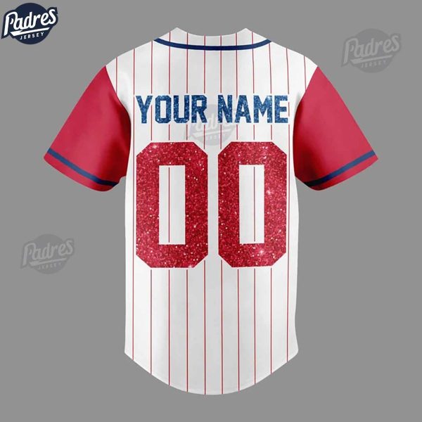 Custom Philadelphia Phillies I Love Mom Baseball Jersey 3