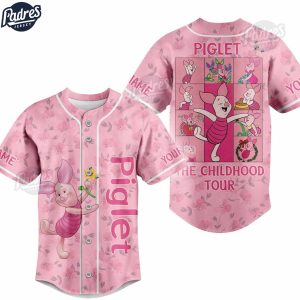 Custom Piglet Winnie Disney Baseball Jersey 1