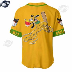 Custom Pluto Disney Yellow Baseball Jersey 1
