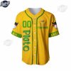 Custom Pluto Disney Yellow Baseball Jersey 2