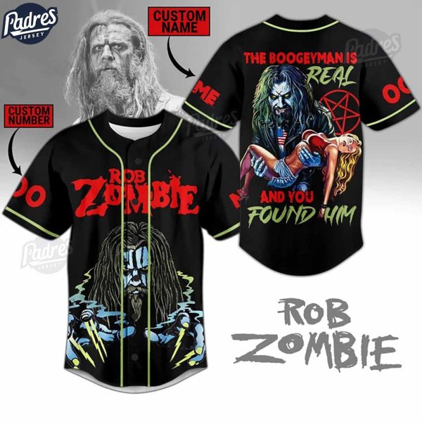 Custom Rob Zombie Singer Baseball Jersey 1