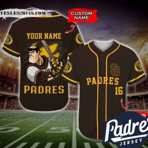 Custom San Diego Padres Jersey Brown Baseball Jersey 1