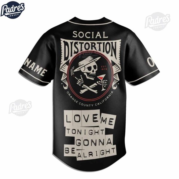 Custom Social Distortion Baseball Jersey Style 3