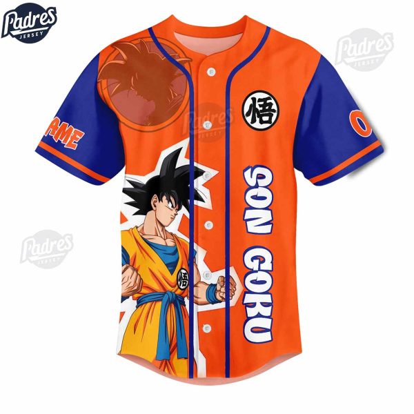 Custom Son Goku Dragon Ball Z Baseball Jersey Style 2