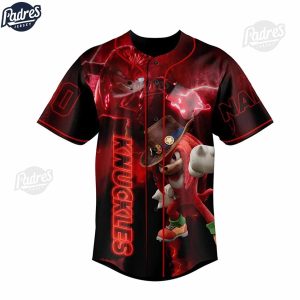Custom Sonic Knuckles Baseball Jersey 1