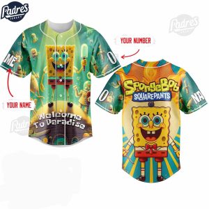 Custom Spongebob Squarepants Cartoon Baseball Jersey 1